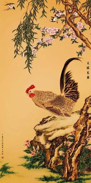 叶松青大师创作的三清山多层剪纸《天赐良鸡》在此次文博会喜获金奖
