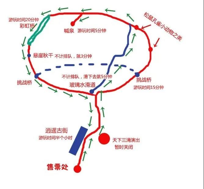 三清山逍遥谷景区导览图