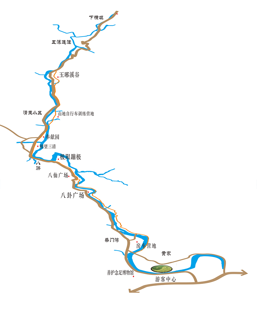 三清山神仙谷导游图